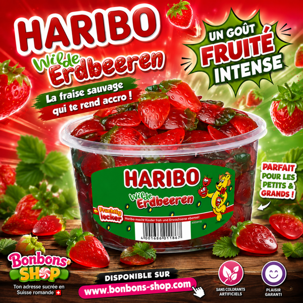 Fraise Sauvage Haribo  / vrac 100g (B04)