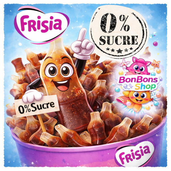 Bouteilles Cola gélifiés sans sucre / vrac 100g (X04)
