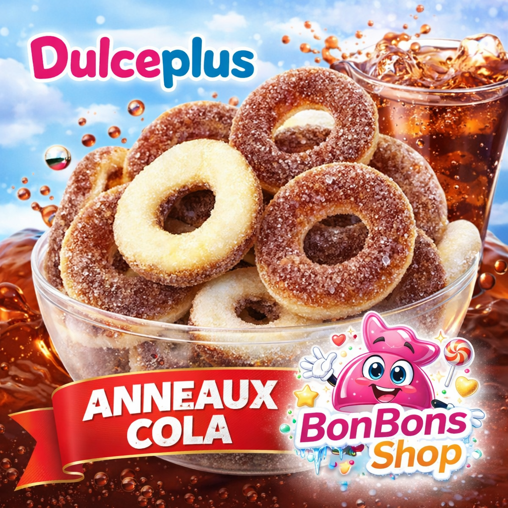 Anneaux sucrés Cola DULCEPLUS / vrac 100g (A01)