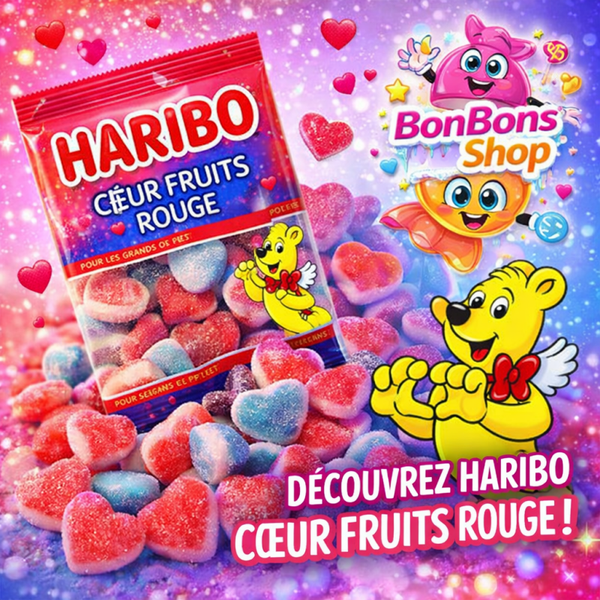 Coeur Fruits Rouge Haribo / vrac 100g (M08)