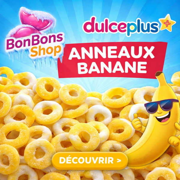 Anneaux sucrés Banane Dulceplus / vrac 100g (A09)