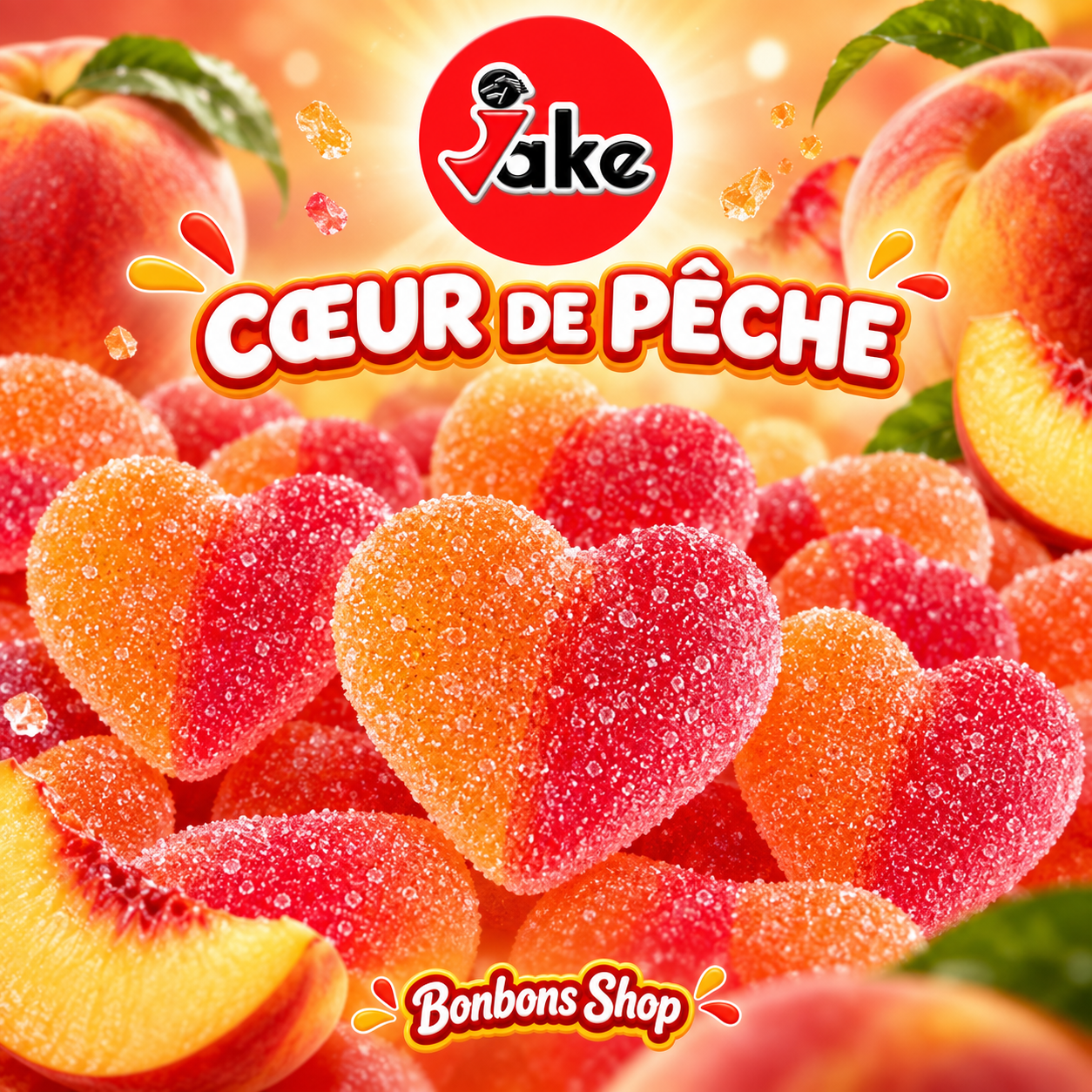 Cœurs de pêche sucrées (N01)