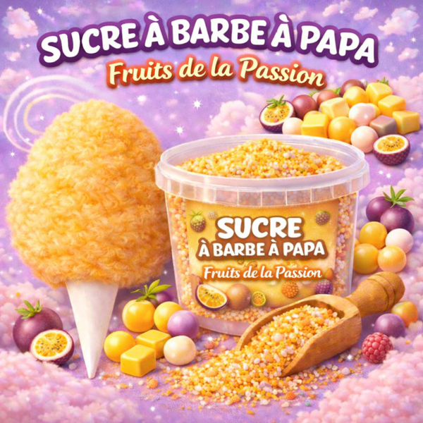 Sucre Barbe papa Fruits de la Passion