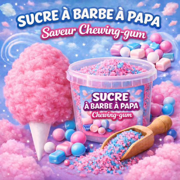 Sucre Barbe à papa Chewing-gum