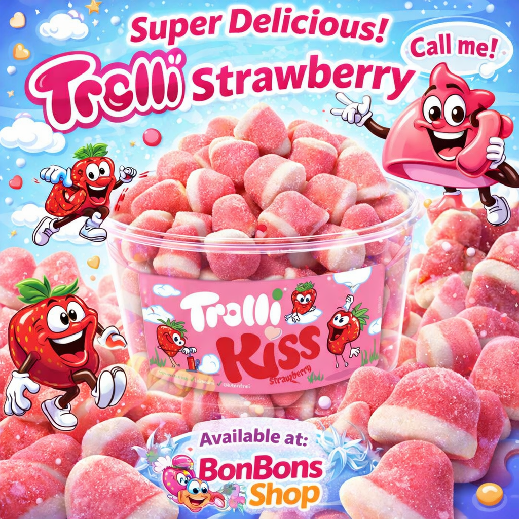 Kiss Strawberry Trolli / vrac 100g