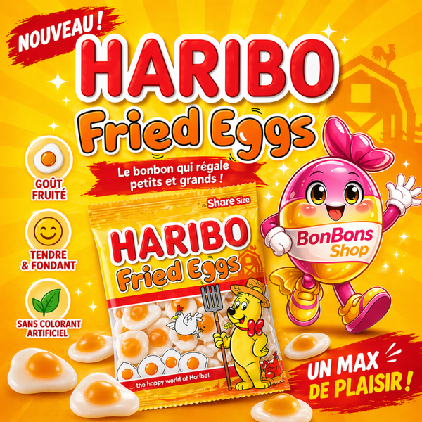 Oeuf au plat Haribo / vrac 100g (T02)