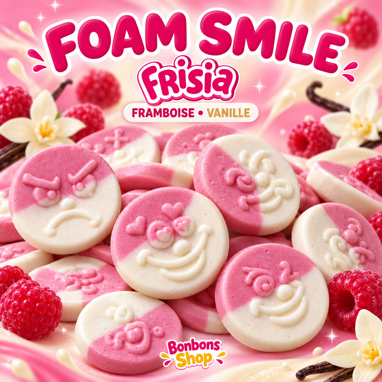 Foam Smiles framboise vanille (F07)
