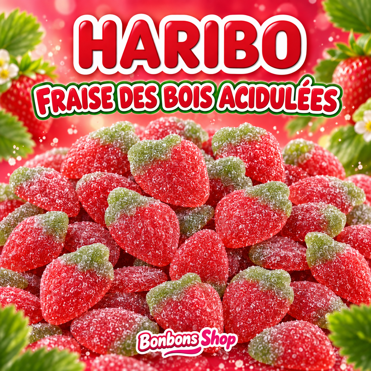 Fraise des bois acidulées Haribo (ETG)