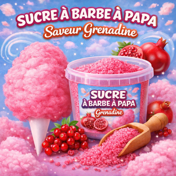Sucre Barbe à papa Grenadine