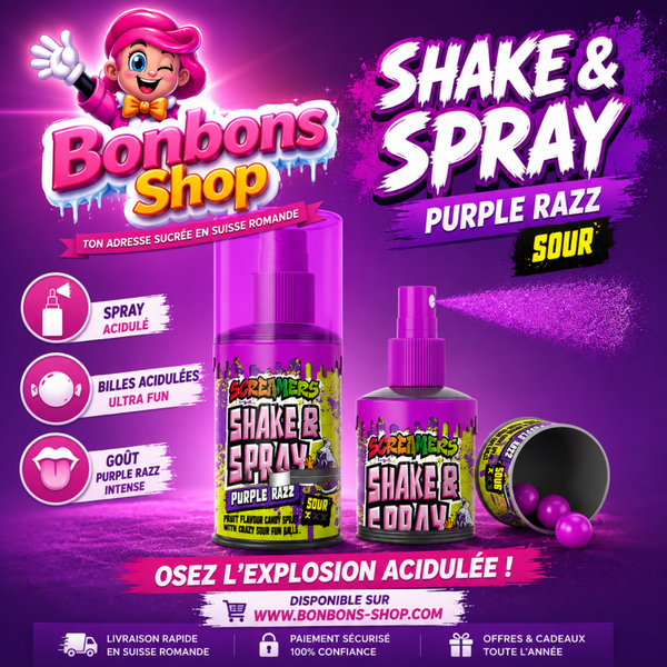 Screamers Shake & Spray  Purple Razz