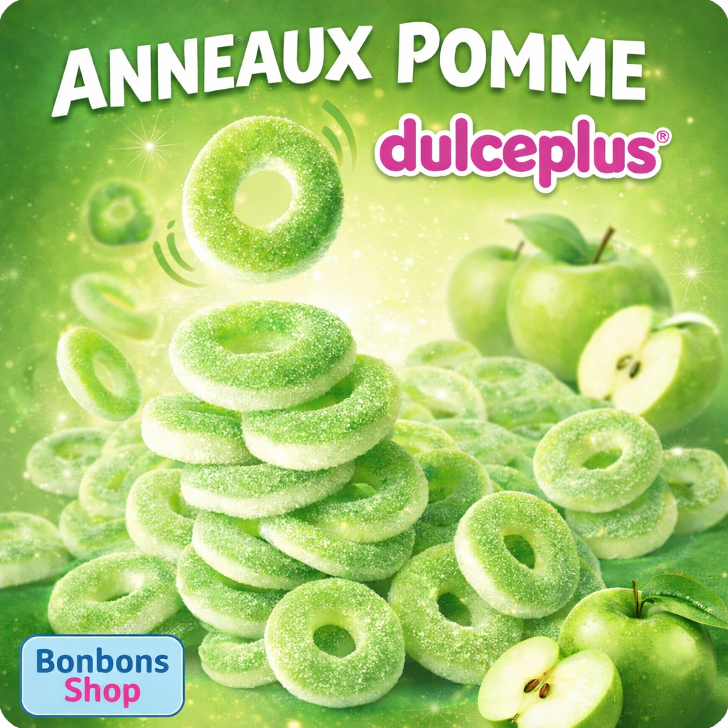 Anneaux sucrés Pomme  DULCEPLUS/ vrac 100g (A05)