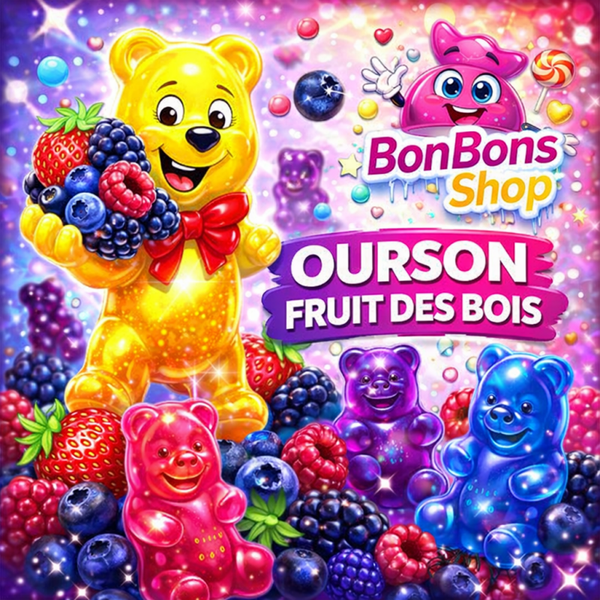 Ourson Fruit des Bois Haribo / vrac 100g (O04)