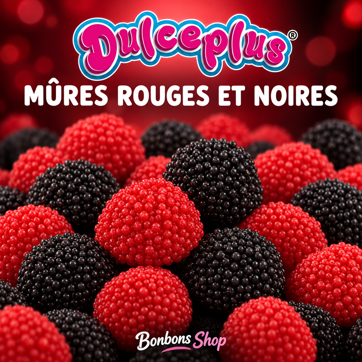 Mûres perlées rouges et noirs (E09)