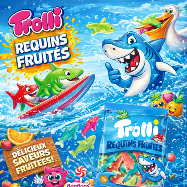 Requin Fruité Trolli / vrac 100g (Q05)