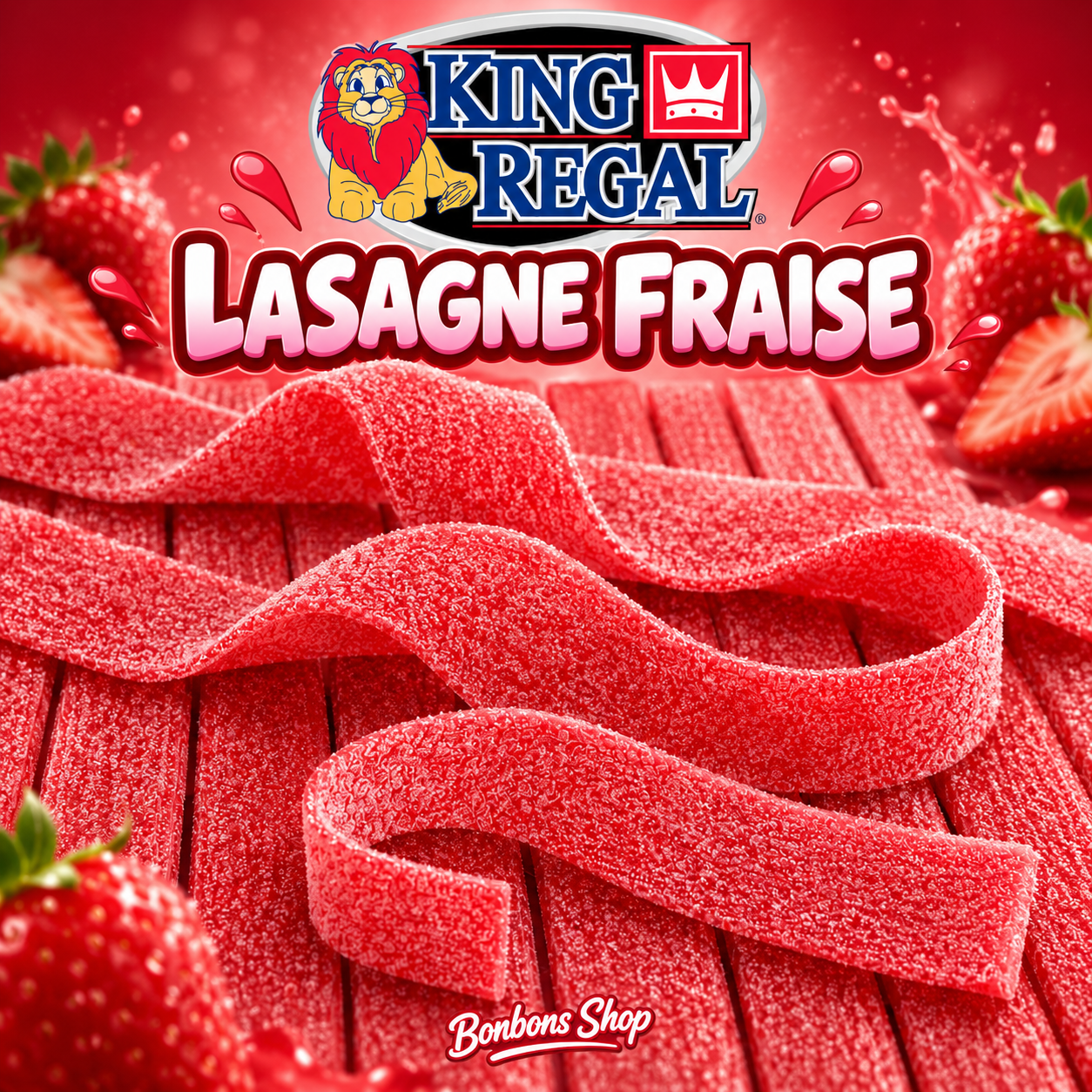 Lasagnes Acidulées Goût Fraise