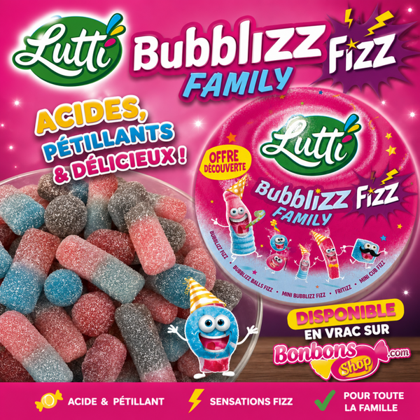 Bubblizz Fizz family Lutti / vrac 100g (N00)