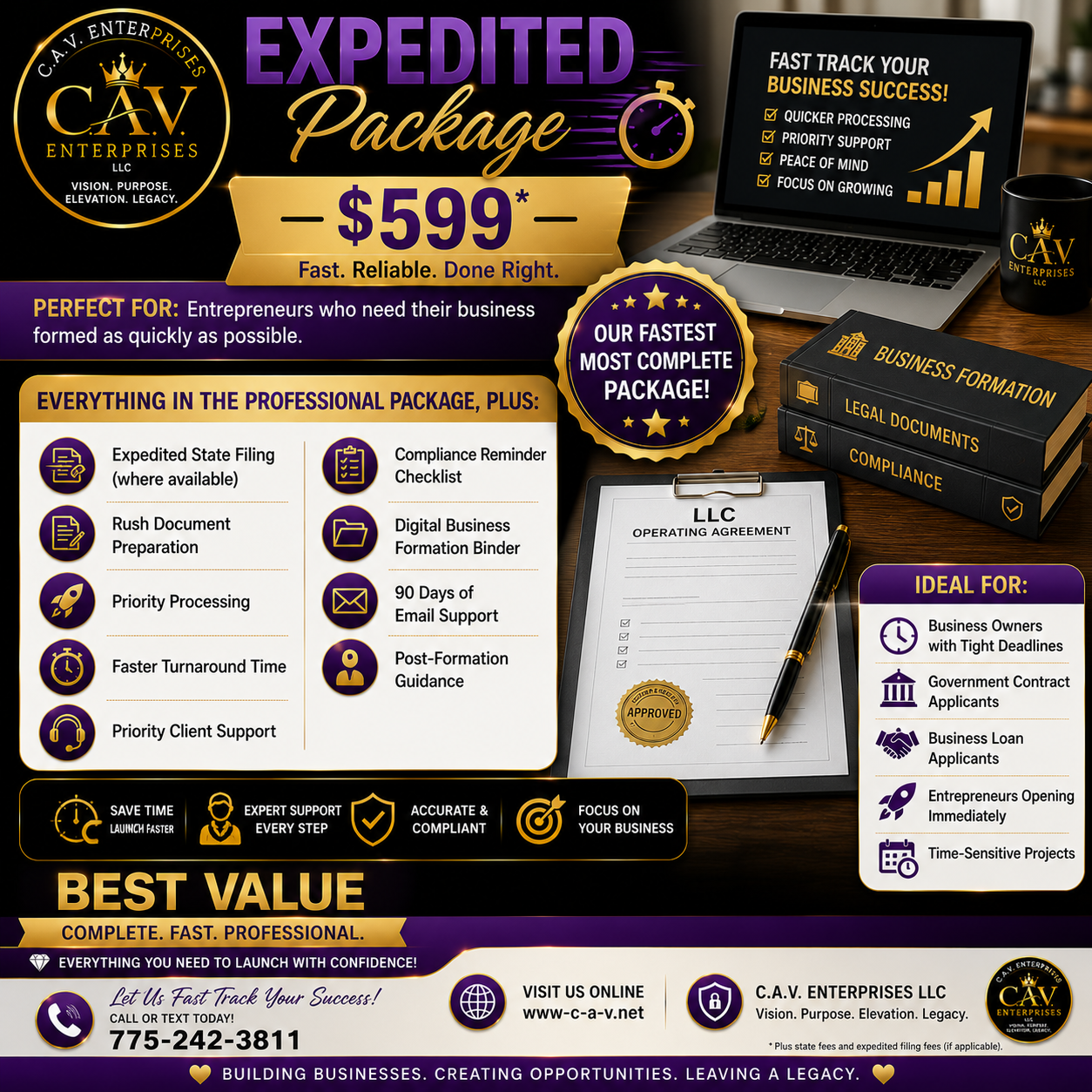 Expedited 48 Hour filing $599
