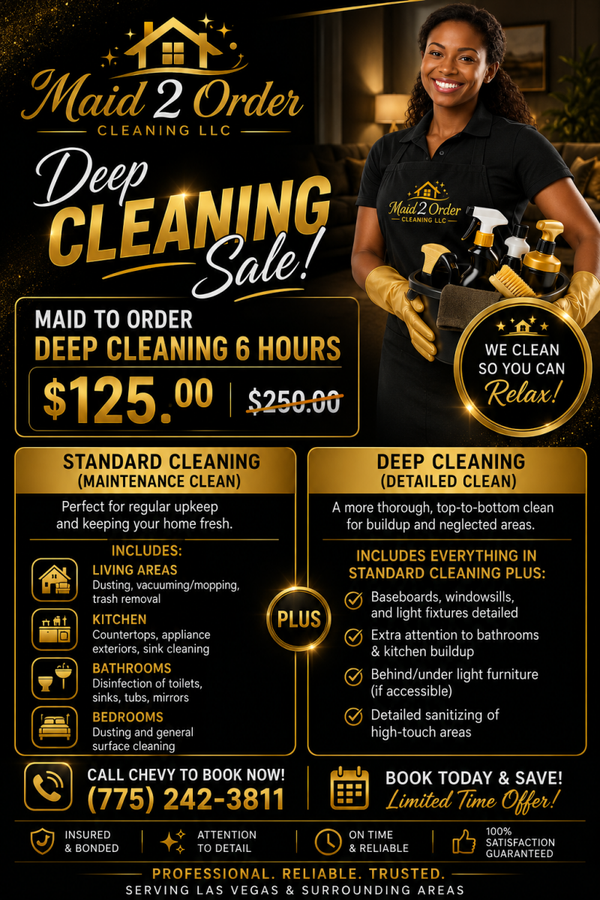 Maid to Order Deep Cleaning 6 hours