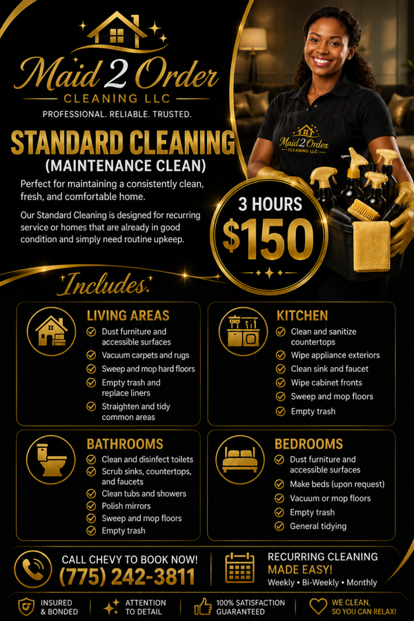 Residential Cleaning General 3 Hours