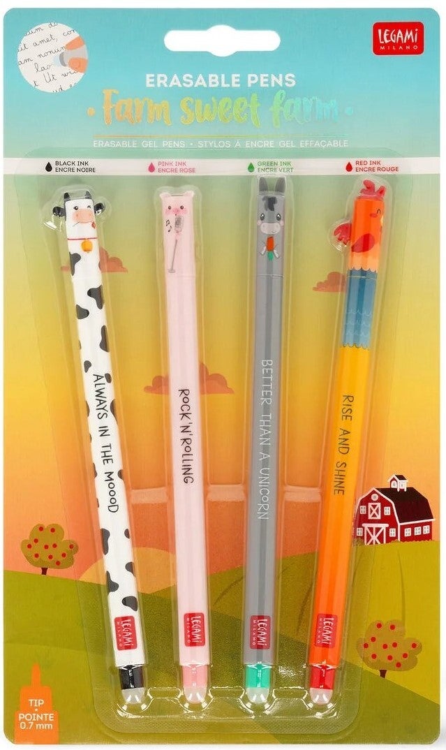 PENNE LEGAMI ERASABLE CANCELLABILI FATTORIA FORM SWEET FARM