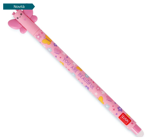 PENNA LEGAMI  GEL CANCELLABILE  RICARICABILE ERASABLE PEN BUTTERFLY
