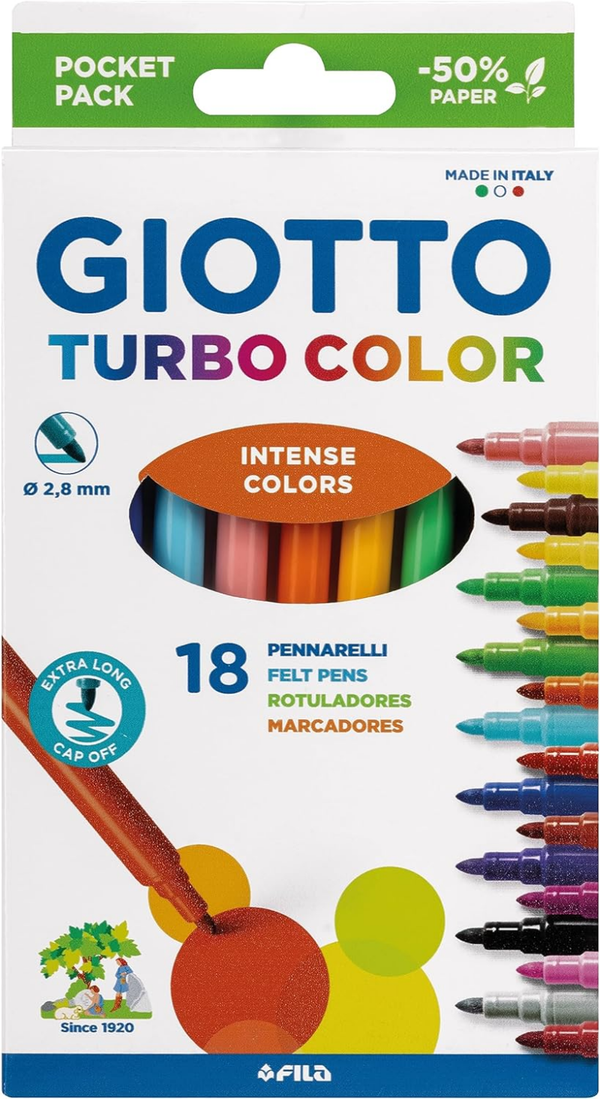 PENNARELLI GIOTTO TURBO COLOR 18 COLORI