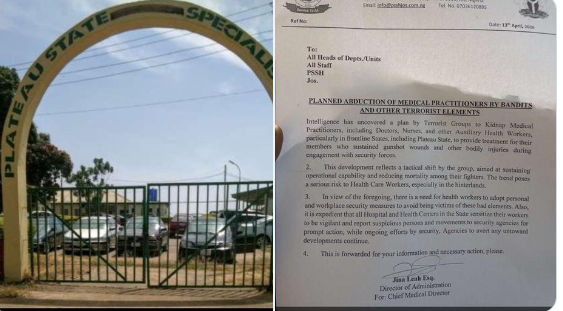 Plateau Specialist Hospital Issues Security Alert Over Alleged Kidnap ...
