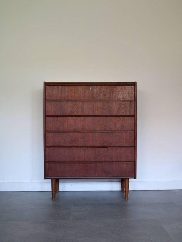 Vintage Deense ladekast in teak