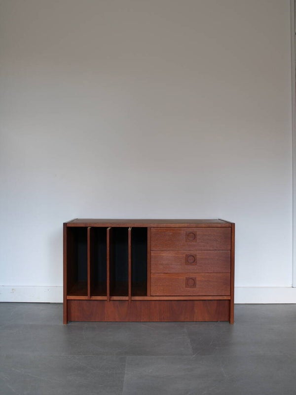 Vintage Deens LP-meubel in teak