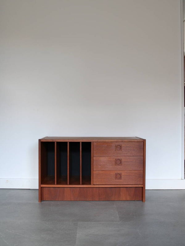 Vintage Deens LP-meubel in teak