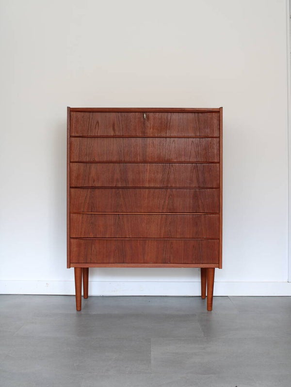 Vintage Deense ladekast in teak
