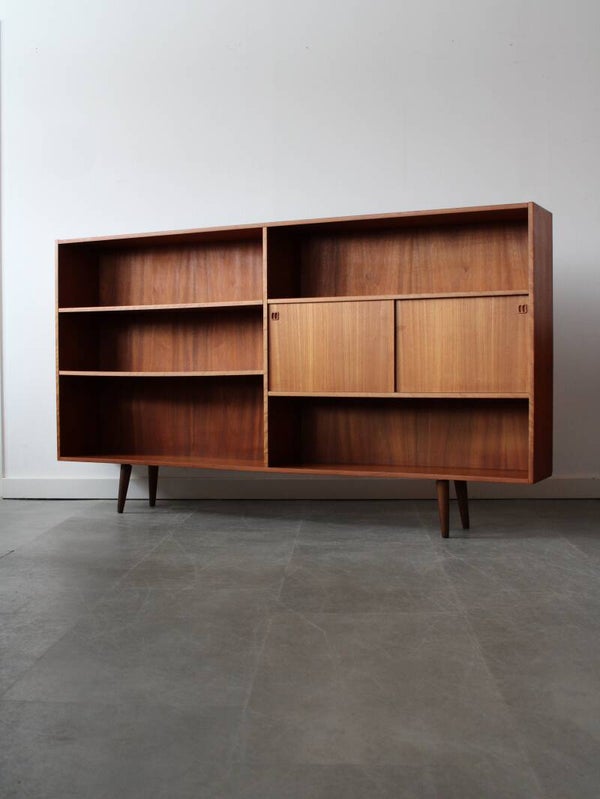 Vintage Deens highboard/boekenkast