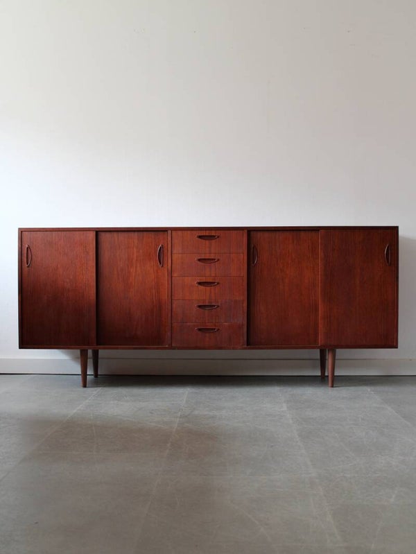Vintage Deens dressoir in teak