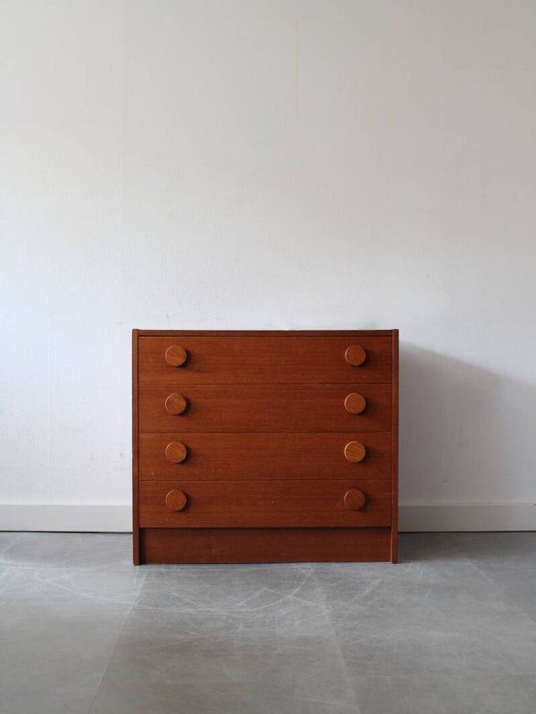 Vintage Deense ladekast in teak