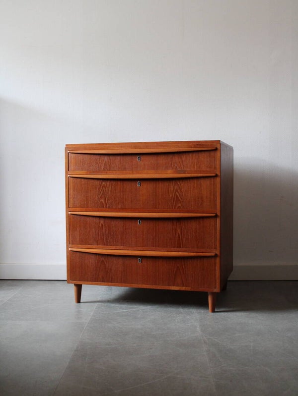 Vintage Deense ladekast in teakhout