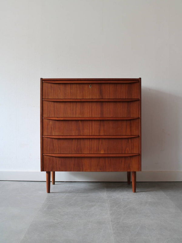 Vintage Deense ladekast in teak