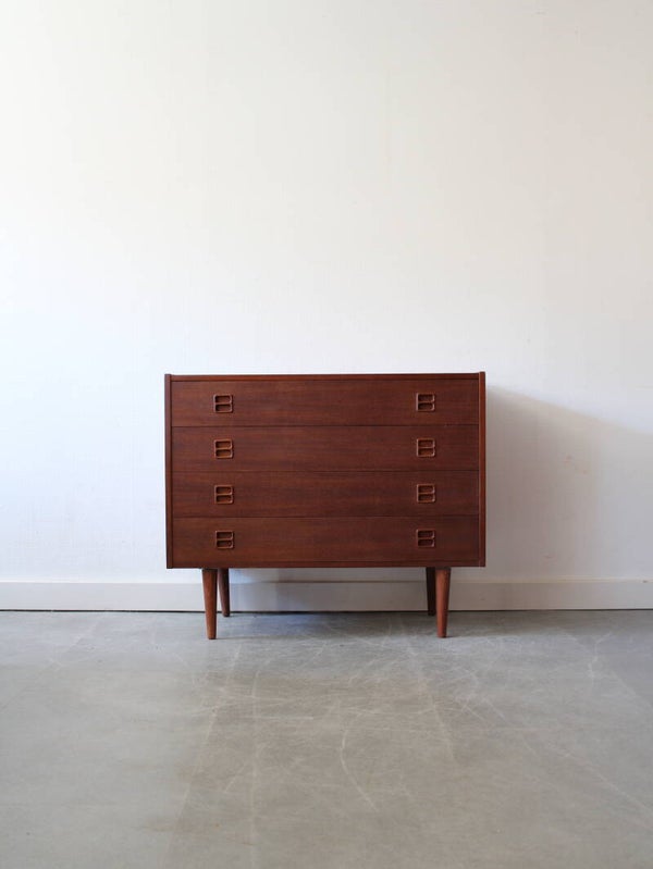 Vintage Deense ladekast in teak