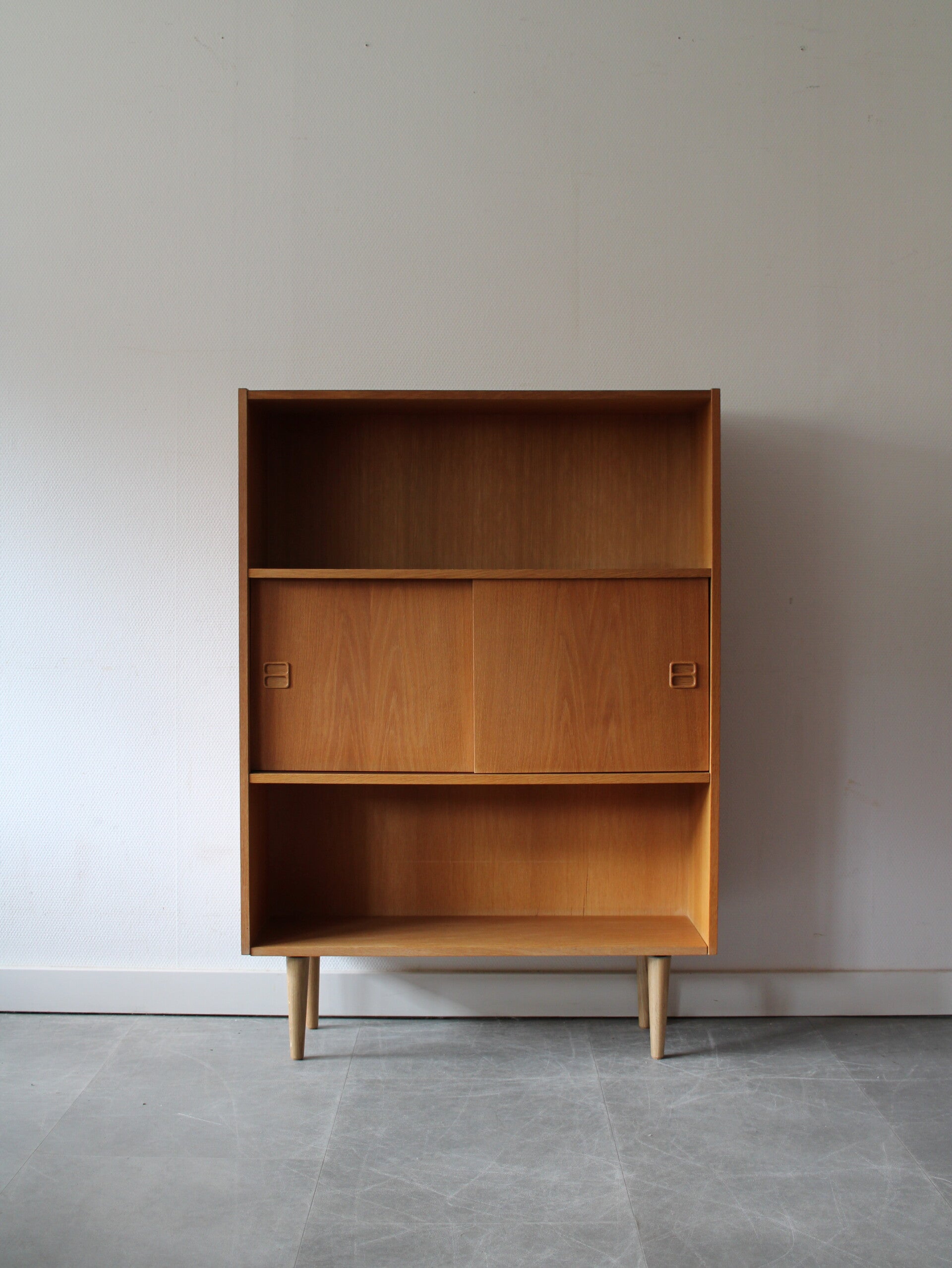Vintage Deense boekenkast in Eiken