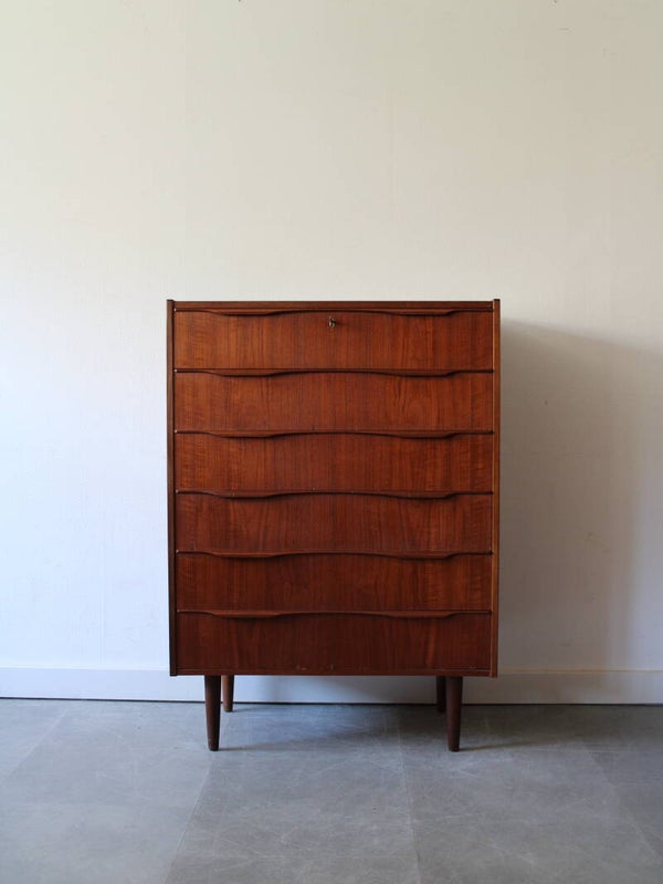 Vintage Deense ladekast in teak