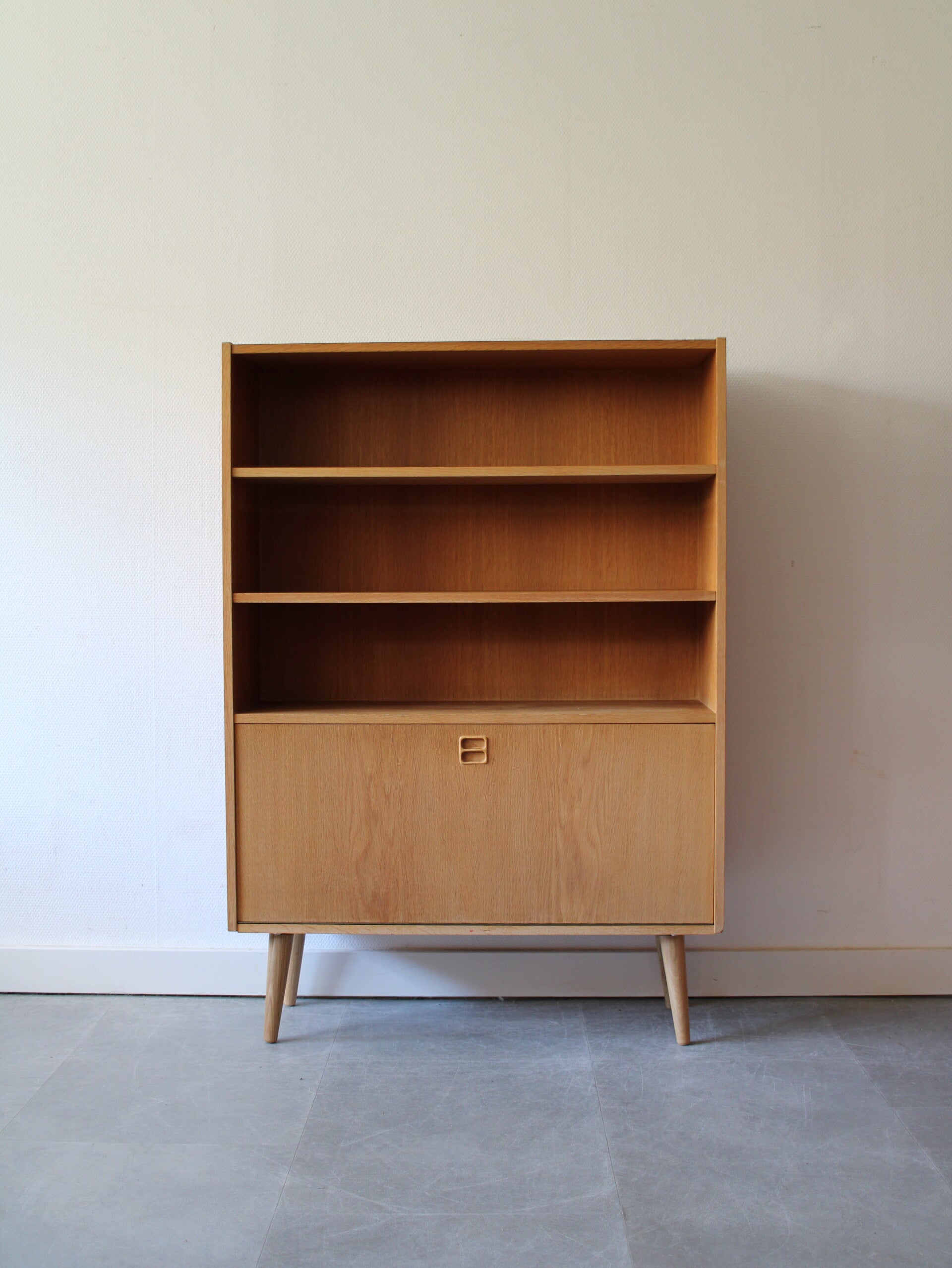 Vintage Deense boekenkast in eiken