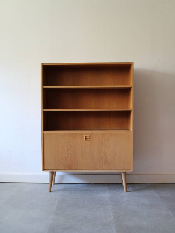 Vintage Deense boekenkast in eiken