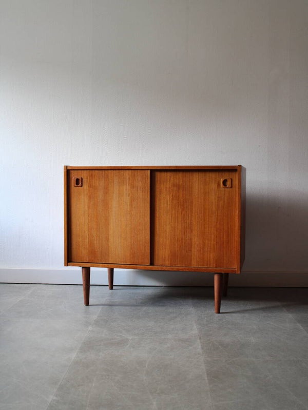 Vintage Deense platenspelerkast in teak