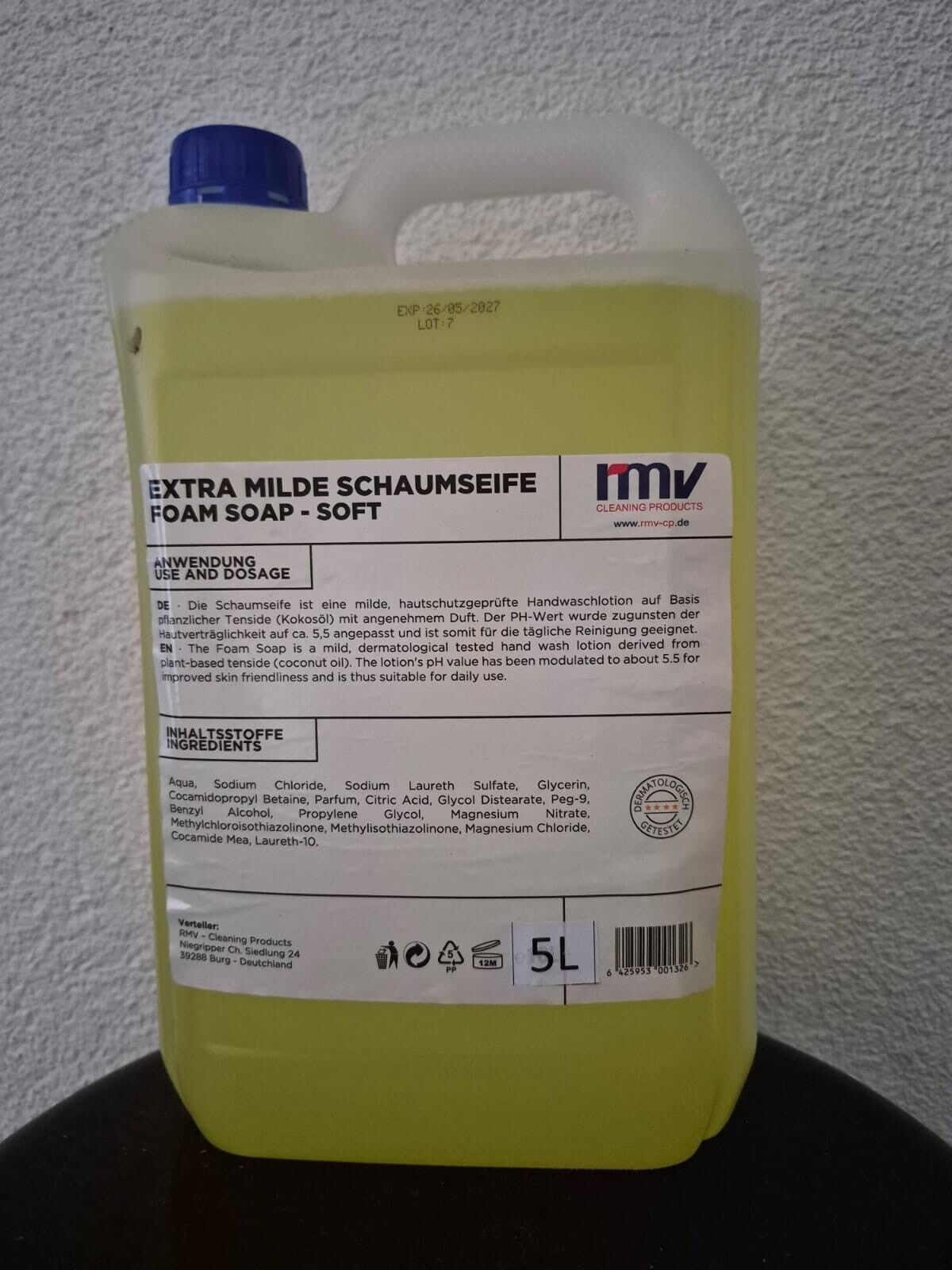 Extra milde Schaumseife – sanfte Reinigung mit angenehmem Duft (5 L)