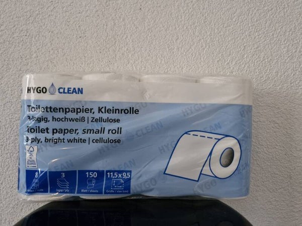 Toilettenpapier, Kleinrolle, 3-lagig, aus Zellulose, FSC®-Mix von Hygoclean, VP 8 Rollen
