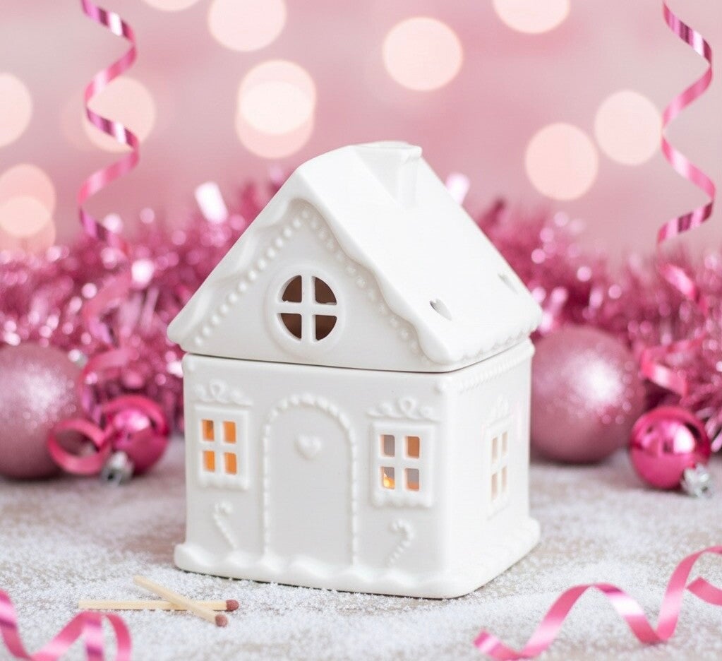 Maison en pain d'épice blanche