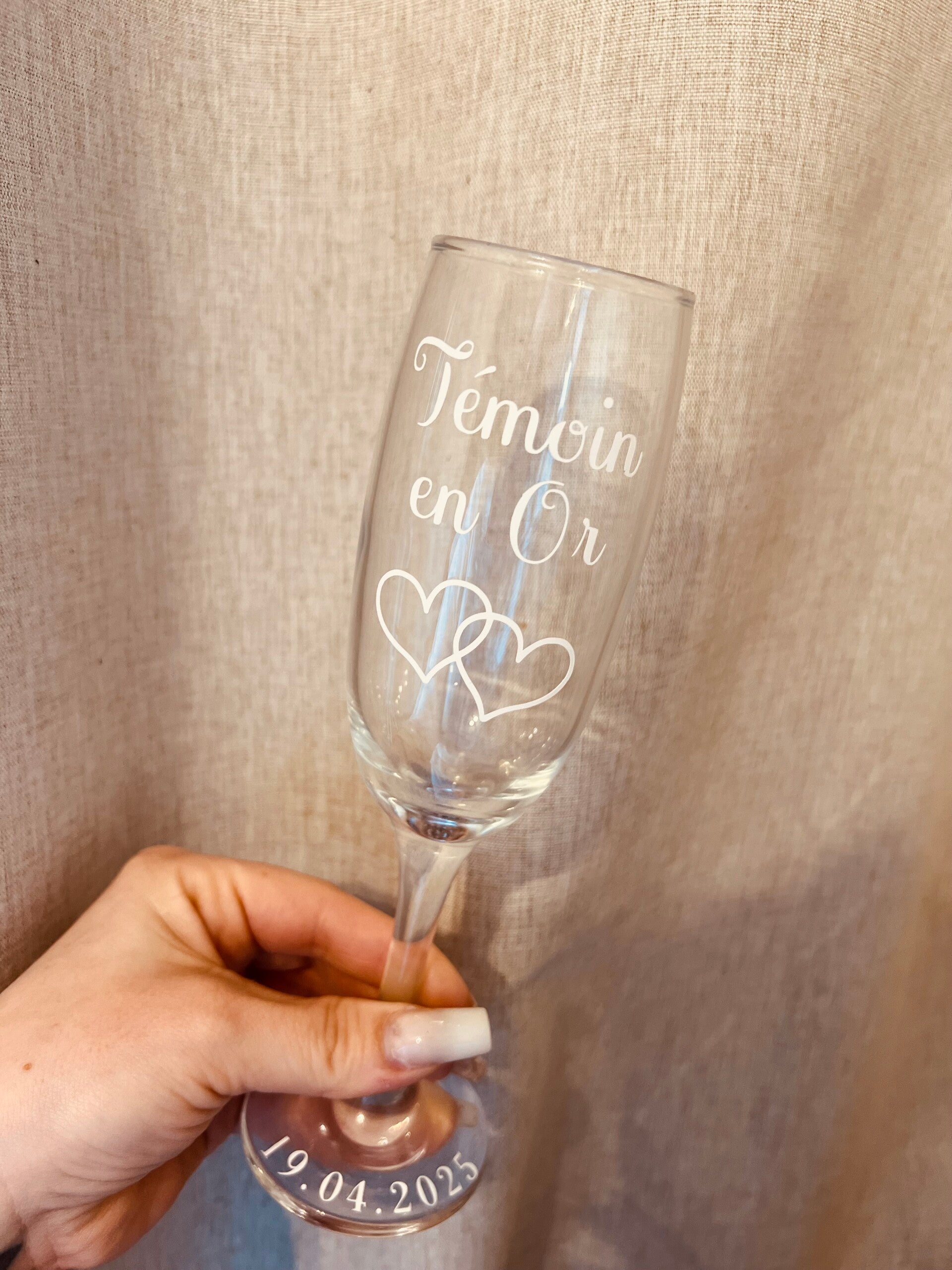 Flûte à champagne " Témoin en or "