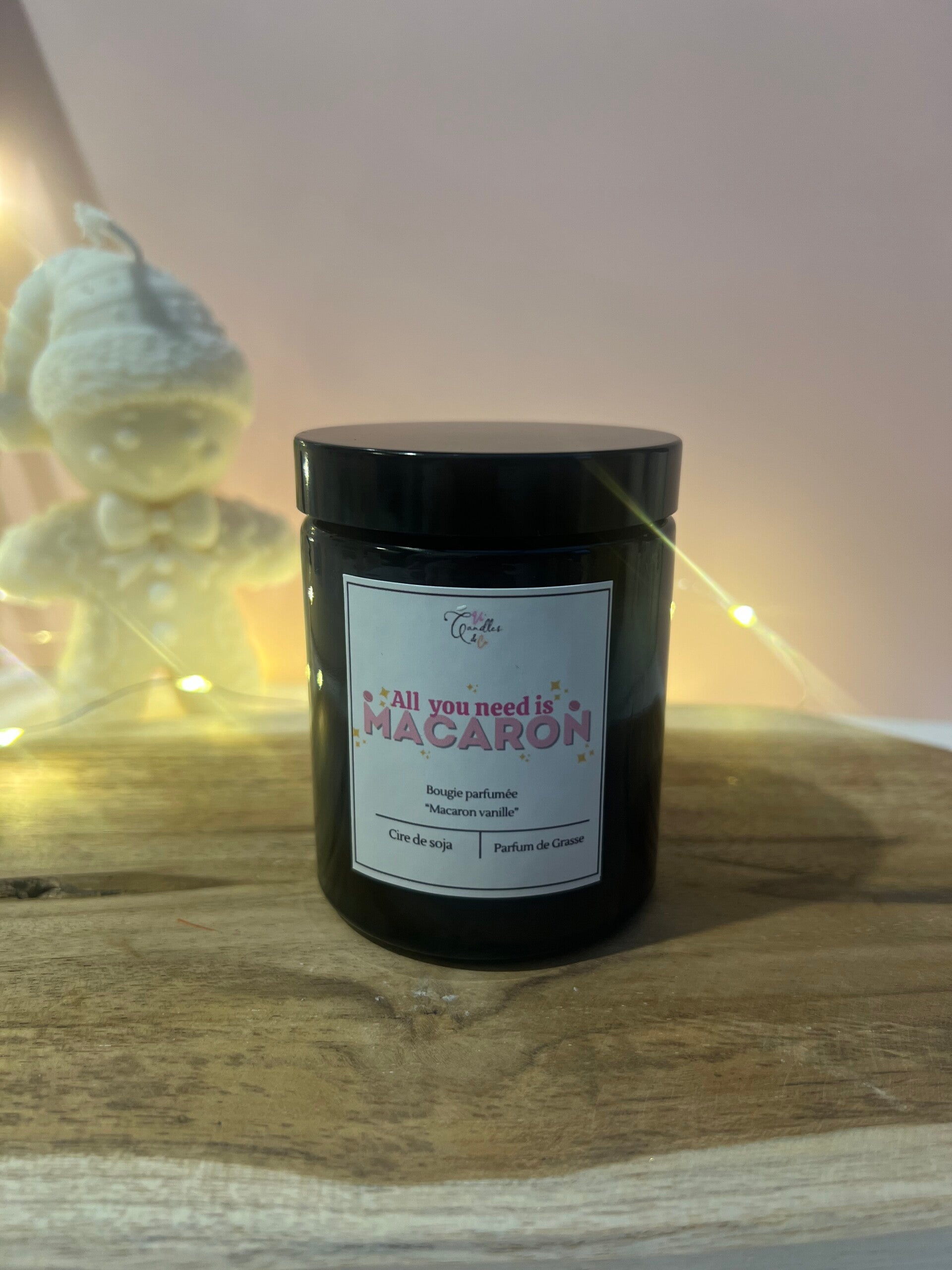 Bougie Macaron vanille