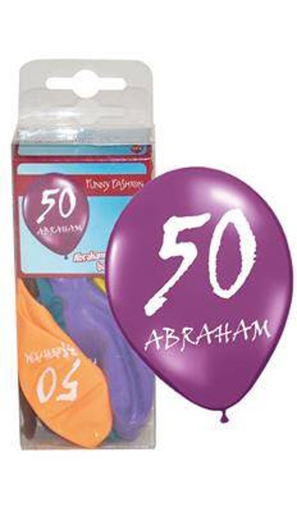 Cijfer ballon 30cm - latex - multicolour - 12 stuks