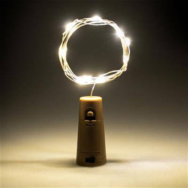 Lichtsnoer 92 cm met stop voor fles 10 LED lampjes