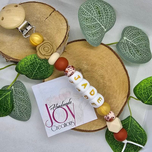 Jade flower fopspeenketting